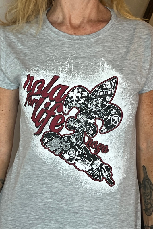 NOLA4LIFE (Heather) - T-Shirt - LADIES