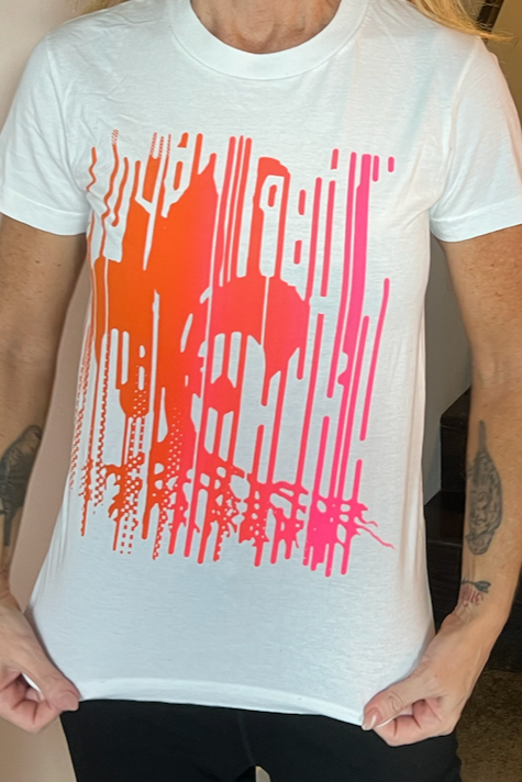 Pontchartrain Sunset (white with neon) - T-Shirt - LADIES
